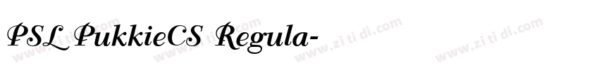 PSL PukkieCS Regula字体转换
